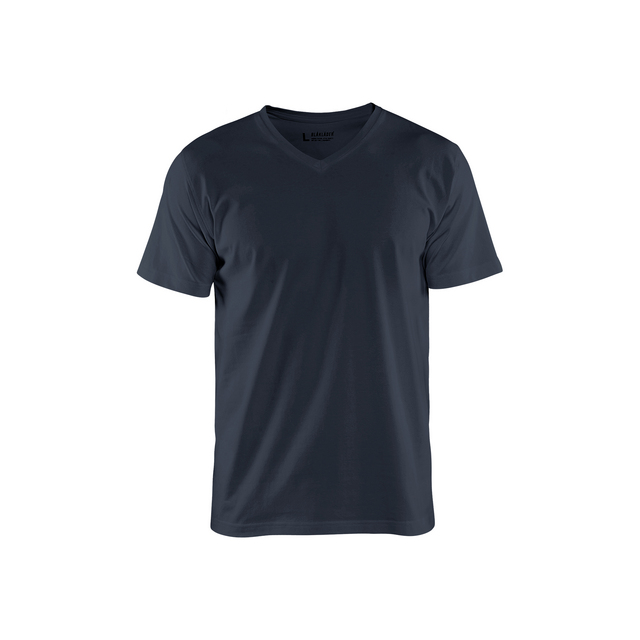 T-SHIRT 3360 1029 V-RINGAD MÖRK MARINBLÅ XS | Beijerbygg Byggmaterial